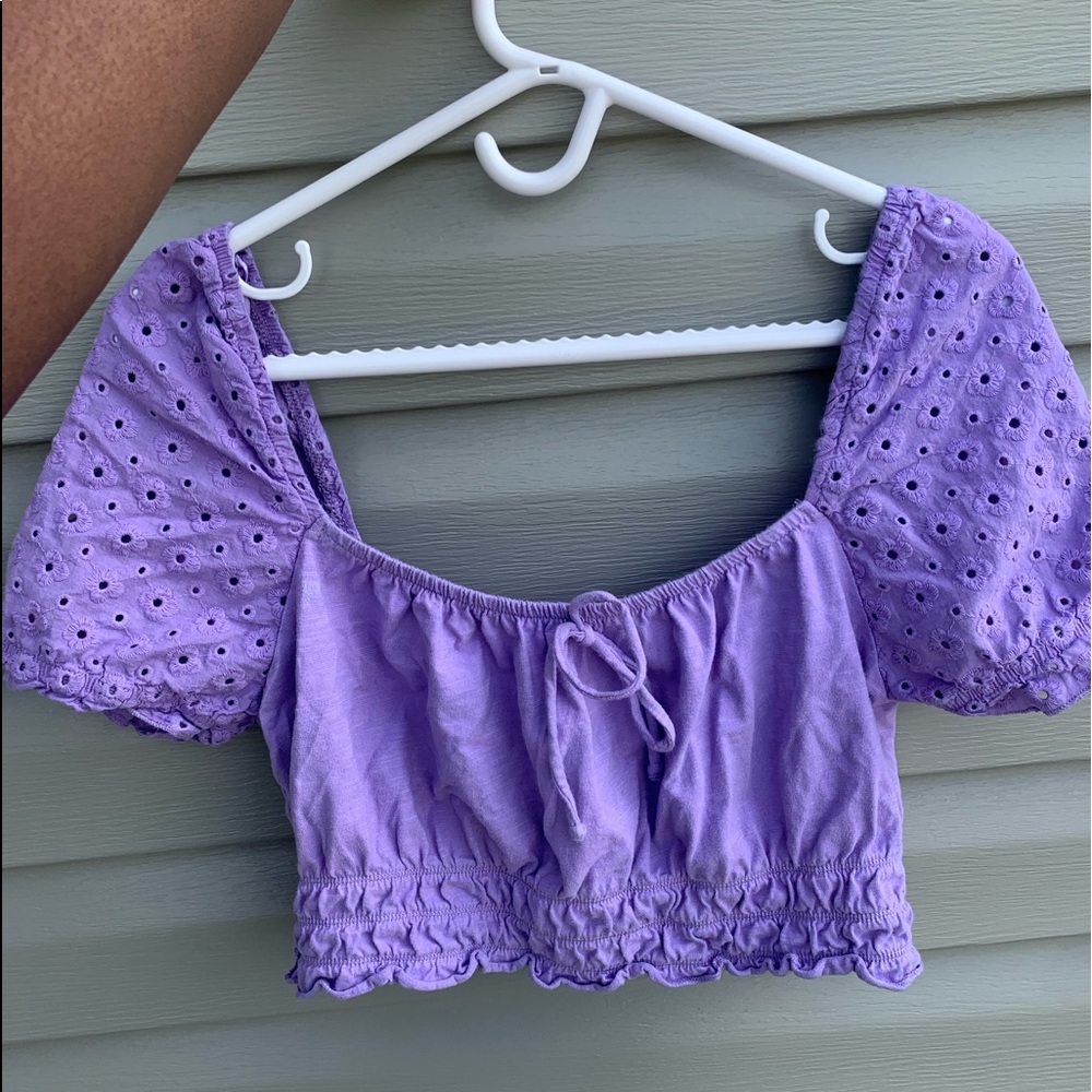 Purple crop top